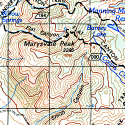 Capitol Reef and Fish Lake North, Road and Recreation Map, Utah, America.