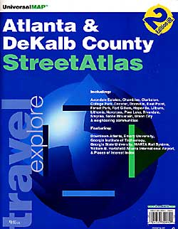 Atlanta and DeKalb County Street ATLAS, Georgia, America.
