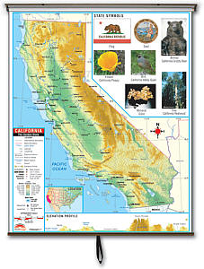 California Thematic Primary "Classroom" WALL Map K-2.