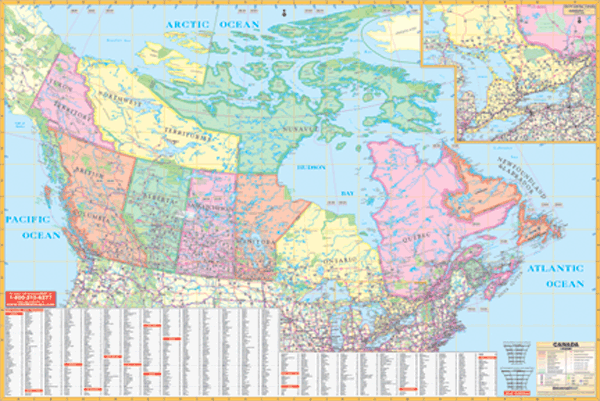 Canada WALL Map.