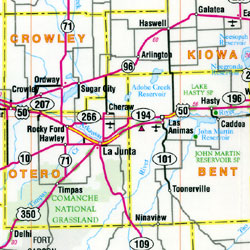 Colorado, "Flipmap" Road and Tourist Map, America.