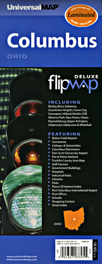 Columbus "Flipmap", Ohio, America.