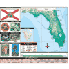 Florida Thematic "Classroom" K-2 WALL Map with Back Board.