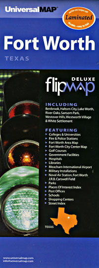 Ft. Worth "Flipmap" Texas, America.