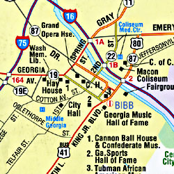 Georgia "Flipmap" Road and Tourist Map, America.