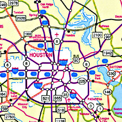 HOUSTON "Flipmap" Texas, America.