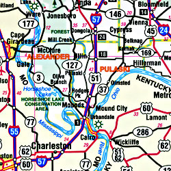 Illinois "Flipmap" Road and Tourist Map, America.