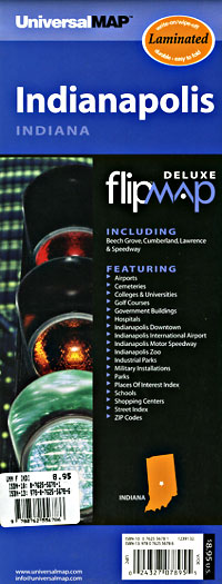 Indianapolis "Flipmap", Indiana, America.