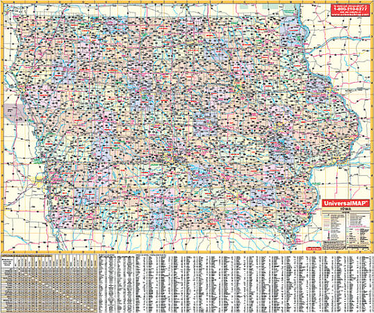 Iowa WALL Map.