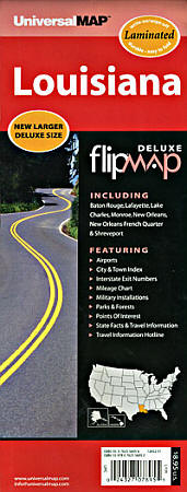 MAD Maps - USRT130 - Scenic Road Trips Map of Louisiana and