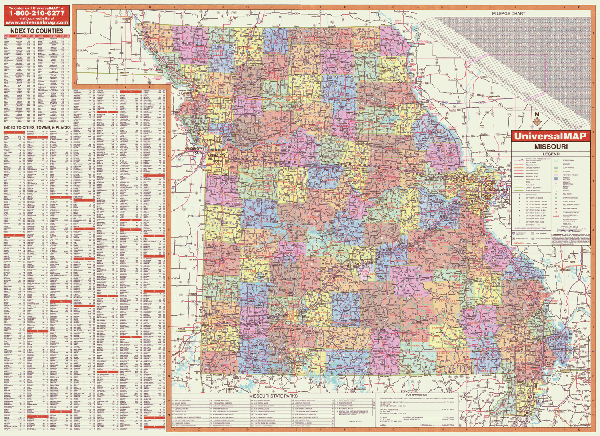 Missouri WALL Map.