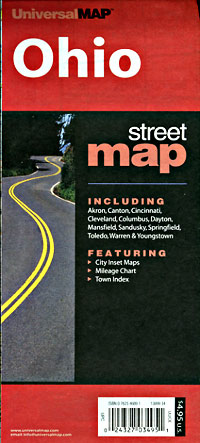 Ohio Road and Tourist Map, Ohio, America.