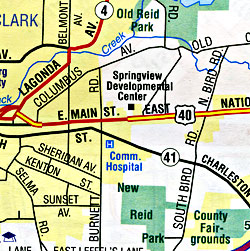 Ohio Road and Tourist Map, Ohio, America.