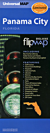 Panama City "Flipmap" Florida, America.