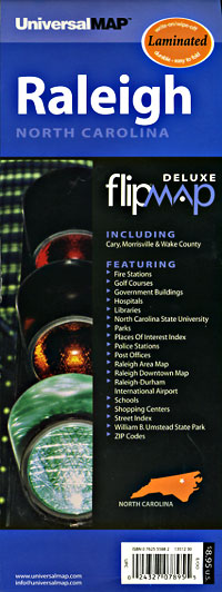 Raleigh "Flipmap" North Carolina, America.