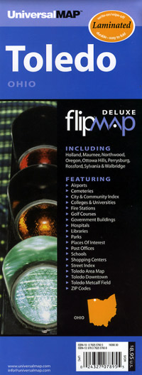 Toledo "Flipmap" Ohio, America.