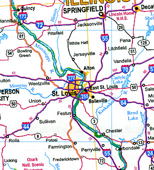 United States Interstate Road and Tourist Map.