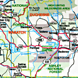Utah "Flipmap" Road and Tourist Map, America.