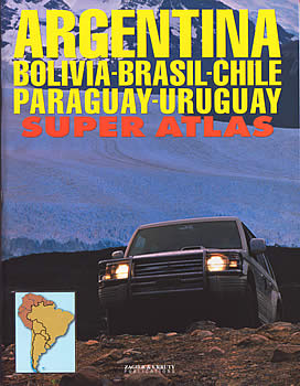 Argentina, Bolivia, All of Brazil, Chile, Paraguay, and Uruguay, Tourist Road ATLAS.