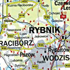 Czech, Slovak Republics, Road and Shaded Relief Tourist Map.