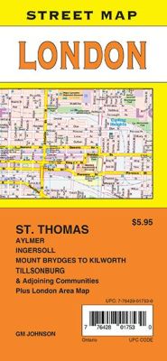 London and St Thomas City Street Map, Ontario, Canada