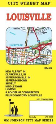 Louisville City Street Map, Kentucky, America.