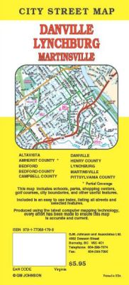 Lynchburg, Danville, Martinsville city map, America.