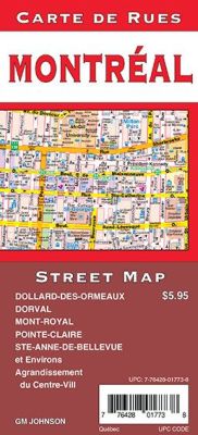 Montreal City Street Map, Quebec, Canada.