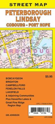 Peterborough, Lindsay, Coburg and Port Hope City Street Map.