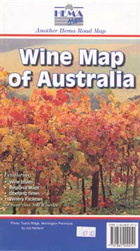 Australia Wine Road and Tourist Map.