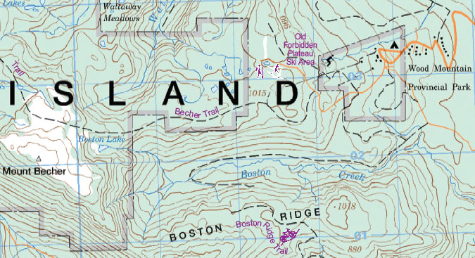 Forbidden Plateau and Campbell River map, Road and Travel Reference Map, British Columbia, Canada.