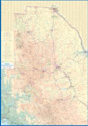 Chihuahua and Coahuila Road and Physical Travel Reference Map.