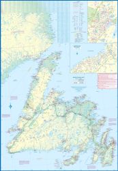 Newfoundland and Labrador Road Map, Canada.