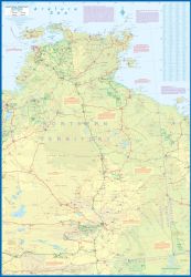 South Australia and Northern Territory, Road and Physical Travel Reference Map. 1st Edition.