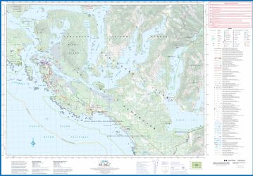 Tofino & Vancouver Island South Map.