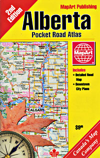 Alberta Pocket Tourist Road ATLAS, Canada.