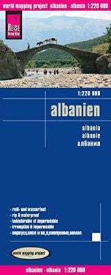 Albania Road and Topographic Tourist Map.