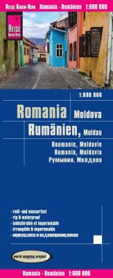 Romania Road and Topographic Tourist Map.