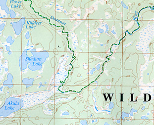 Kenai National Wildlife Refuge, Road and Recreation Map, Alaska, America.