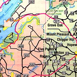 Alabama Northern Road and Tourist Map, America.