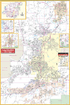 Anniston WALL Map, Alabama, America.