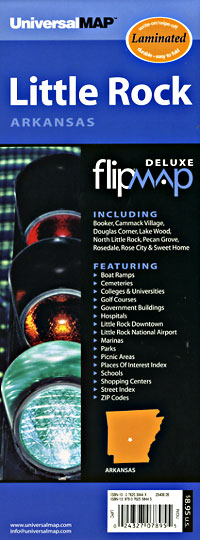 Little Rock "Flipmap" Arkansas, America.