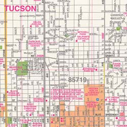 Tucson "Flipmap" Arizona, America.